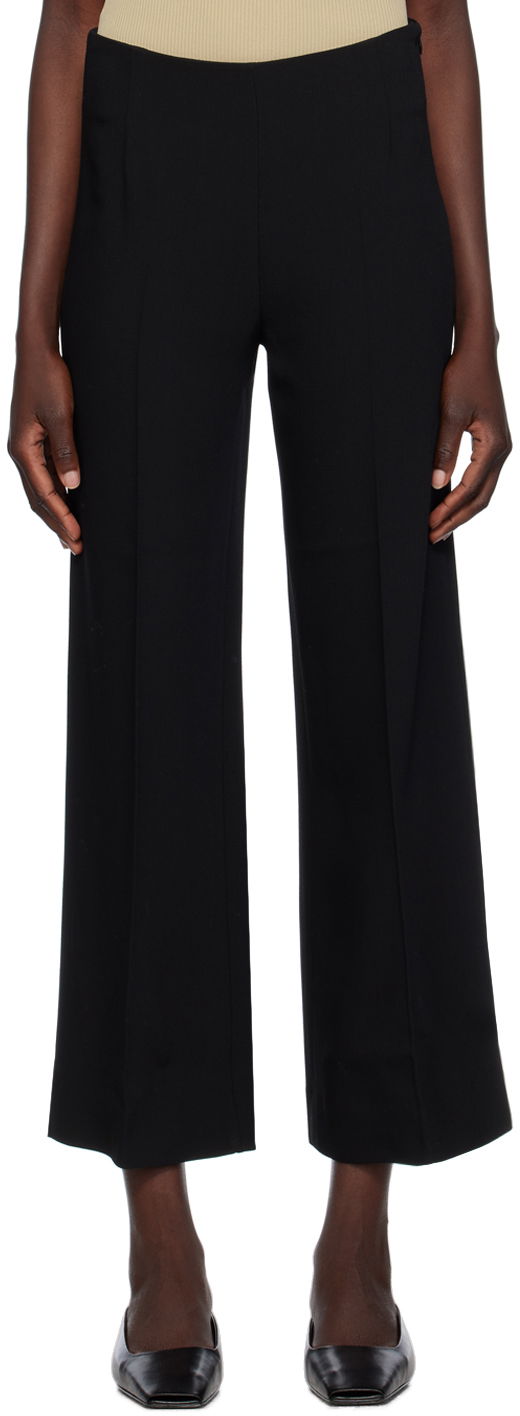 Hlače TOTEME TOTEME Wide Leg Trousers Črna | 233-2042-274