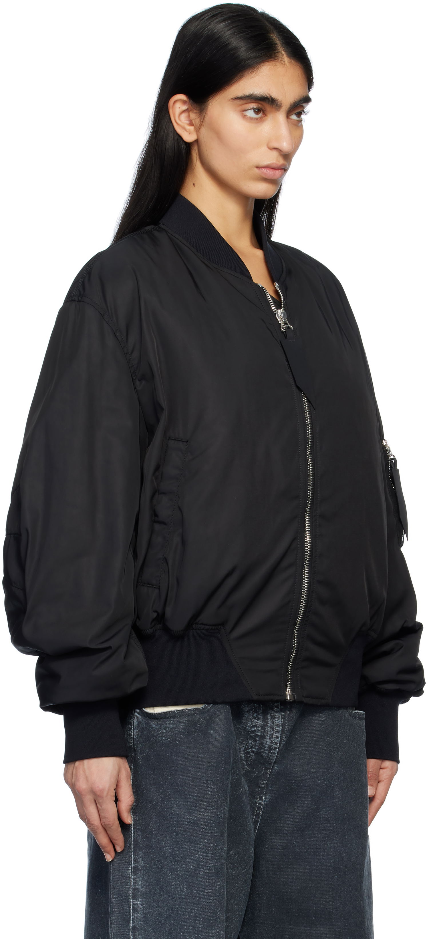 Bomber jakna The Attico Attico Anja Bomber Jacket Črna | 250WCB00070 PLL001AA, 1