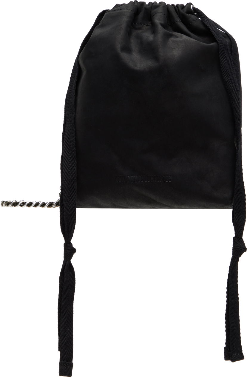 Torbica Ann Demeulemeester Ann Demeulemeester Vide Soft Medium Drawstring Bag Črna | CO00-W-SB23-LT082-099