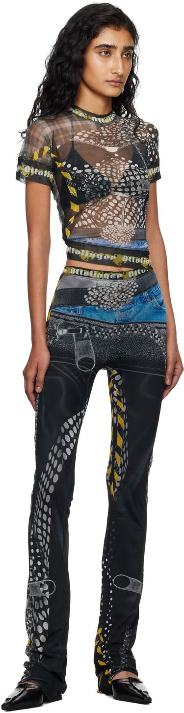 Majica Ottolinger Ottolinger Mesh Print T-Shirt Črna | 101-100401-04, 3