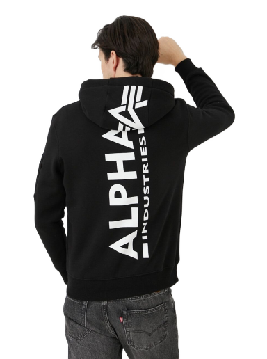 Pulover Alpha Industries Logo Hoodie Črna | 178318.03