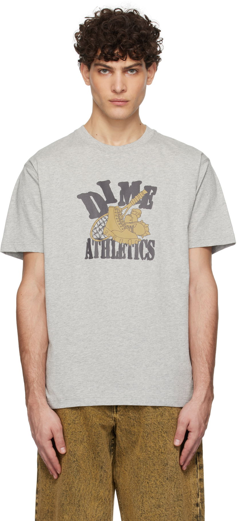 Majica Dime 'Athletics' Print T-Shirt Siva | DIMEHO2457GRY