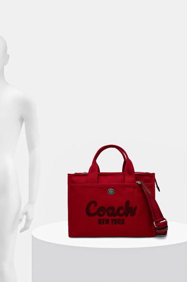 Tote bag Coach Red Canvas Tote Bag Bordo | CP158, 6