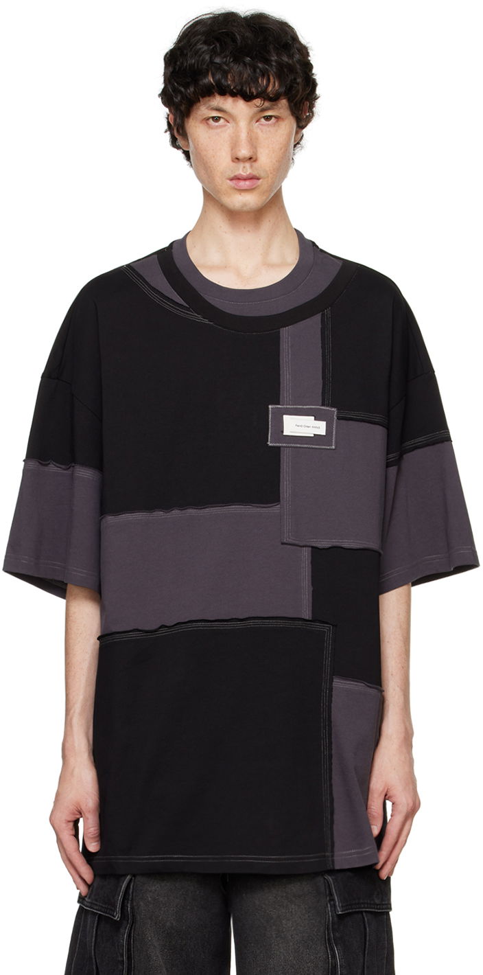 Majica Feng Chen Wang Feng Chen Wang Patchwork T-Shirt Črna | FMF18TS01