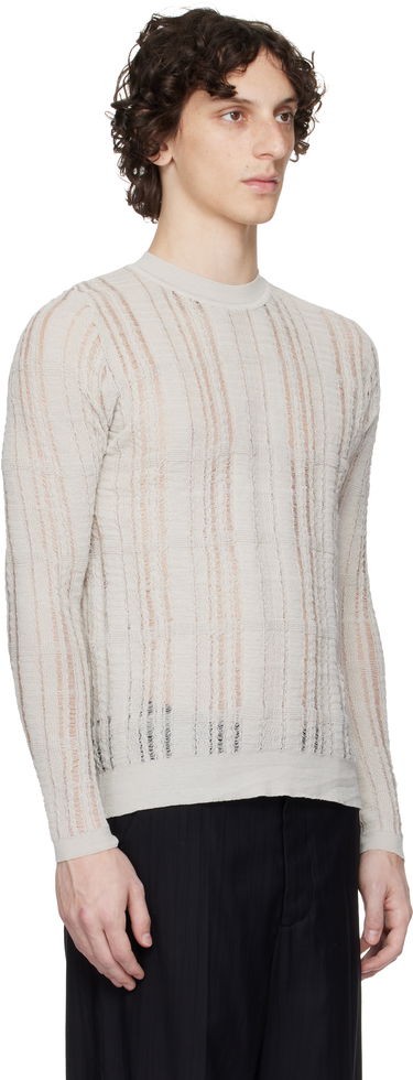 Pleteni pulover OUR LEGACY OUR LEGACY Formal Distressed Sweater Siva | M2253FL, 1
