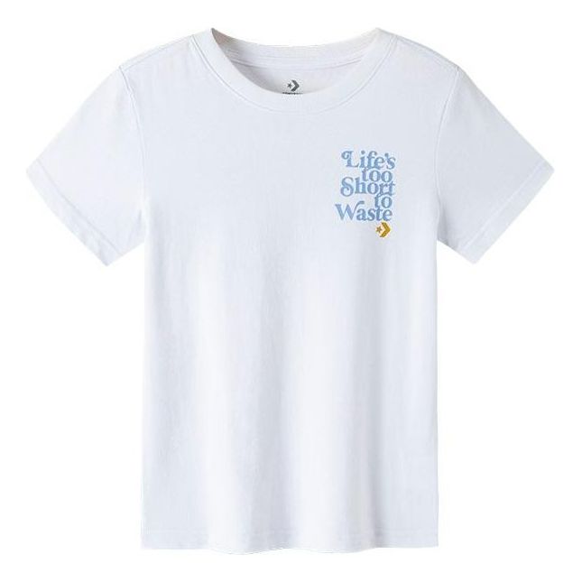 Majica Converse Life's Too Short Graphic Tee Bela | 10022210-A01, 0