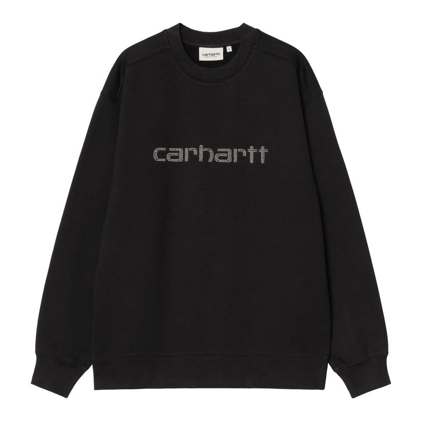 Pulover Carhartt WIP Rivet Script Sweatshirt Črna | I034420_9