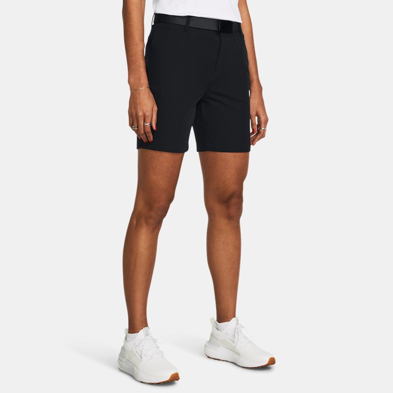 Kratke hlače Under Armour Drive Shorts (18 cm) für Damen Schwarz / Halo Grau 14 Črna | 1383616-001