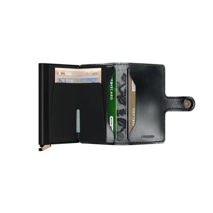 Denarnica Secrid Miniwallet Stitch Floral Card Holder Črna | MSt-Black, 1