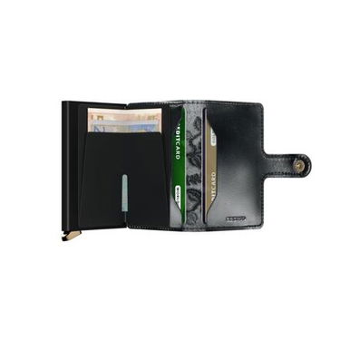 Denarnica Secrid Miniwallet Stitch Floral Card Holder Črna | MSt-Black, 1