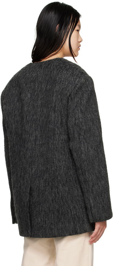 Jakna We11done We11done Y-Neck Fuzzy Jacket Siva | WD-JK3-22-020-W-DG, 2