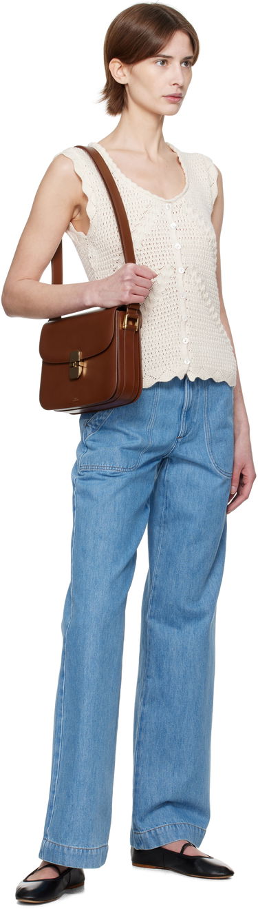 Kavbojke A.P.C. A.P.C. Seaside Wide-Leg Jeans Modra | COHEQ-F09085, 3