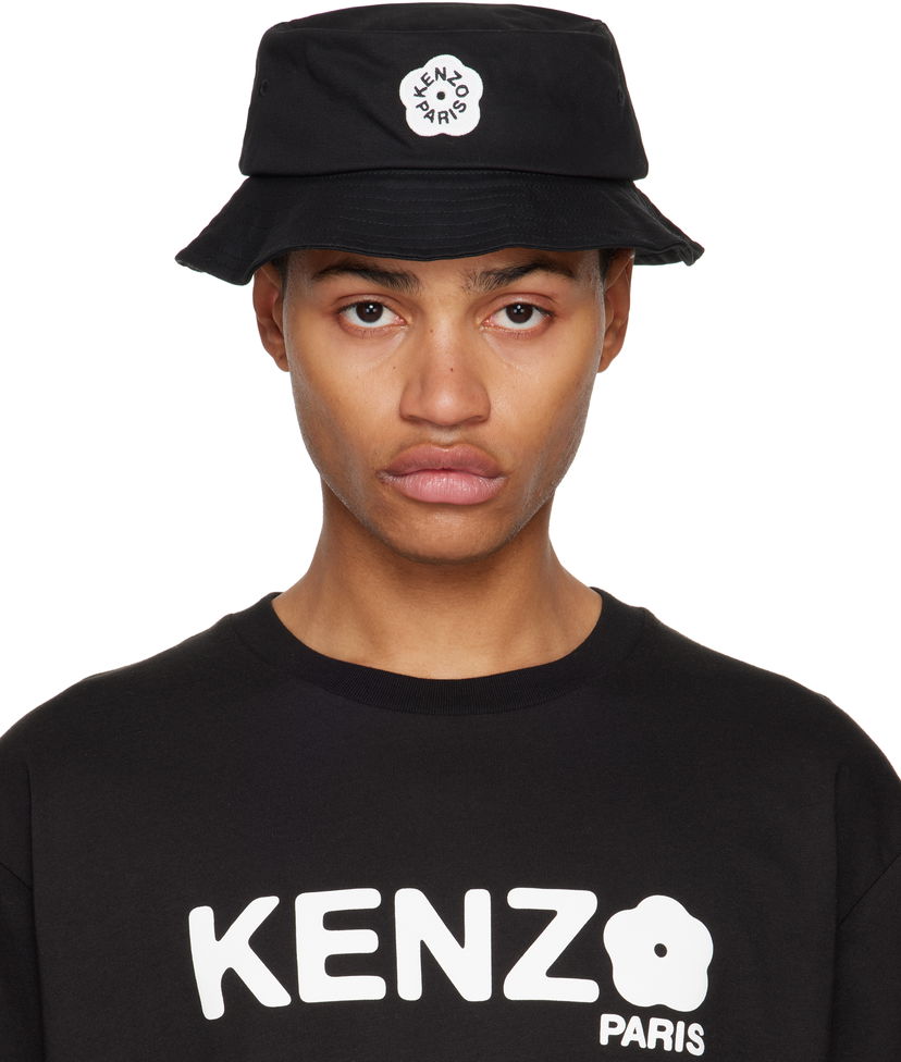 Pulover KENZO Logo Patch Bucket Hat Črna | FF58AC414F34