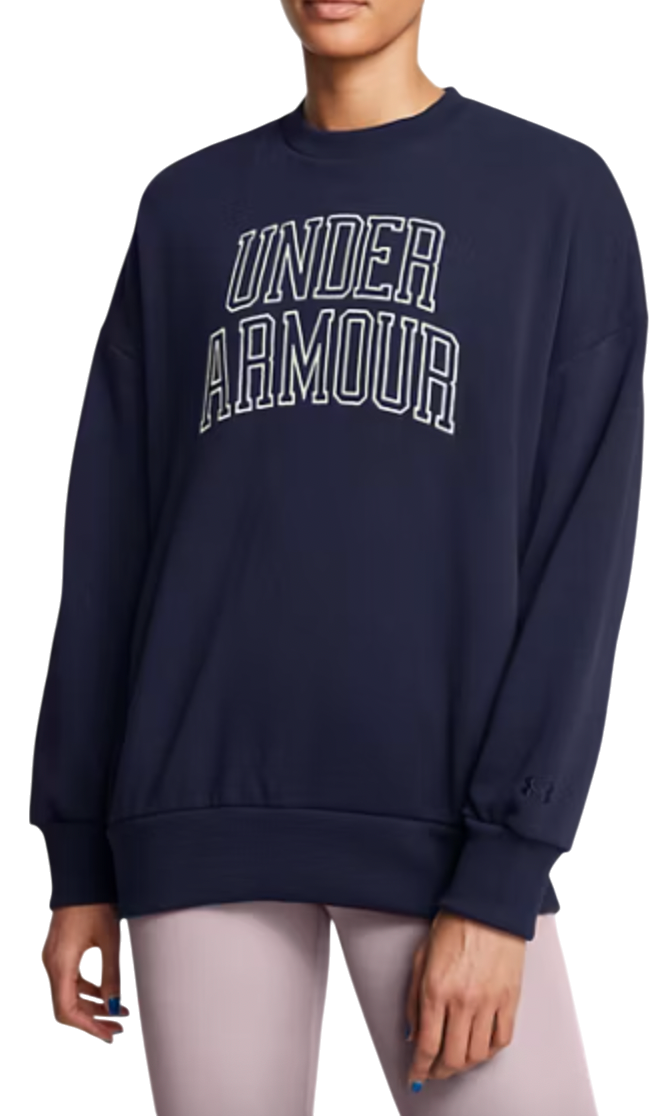 Pulover Under Armour Under Armour Icon HWT Terry OS Crew Sweatshirt Mornarica | 1386493-410