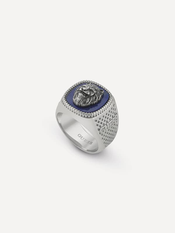 Prstan GUESS Guess Lion King Signet Ring Kovinski | JUMR04003JW