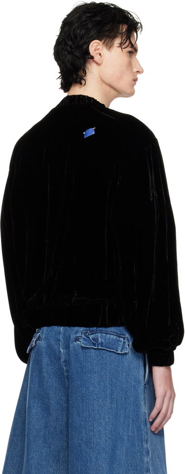 Pulover ADER ERROR Velvet Relaxed Fit Sweatshirt Črna | BN01FWSW0101BK, 2