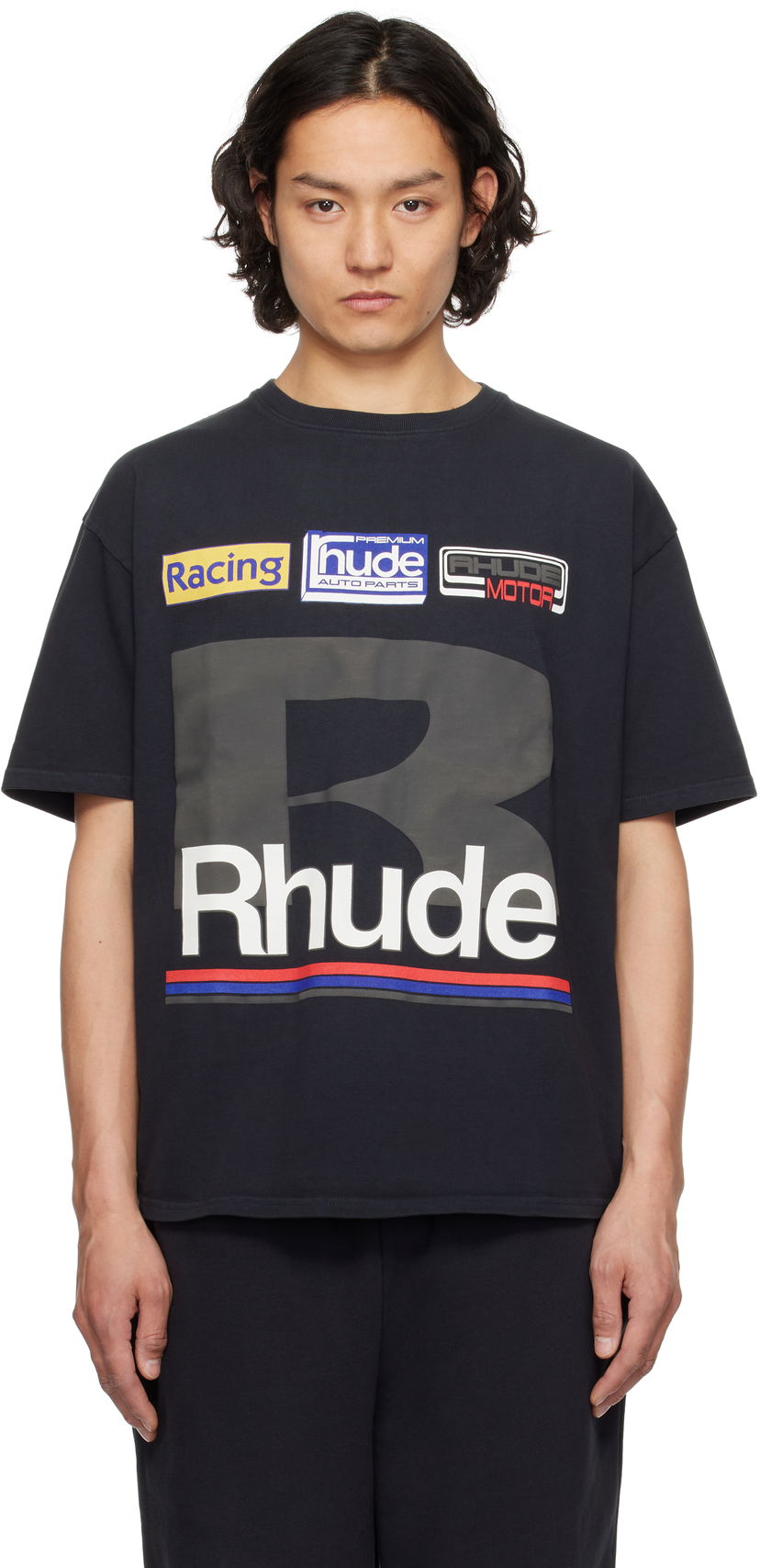Majica Rhude Rhude Petrol Patch T-Shirt Črna | RHSS25TT12012