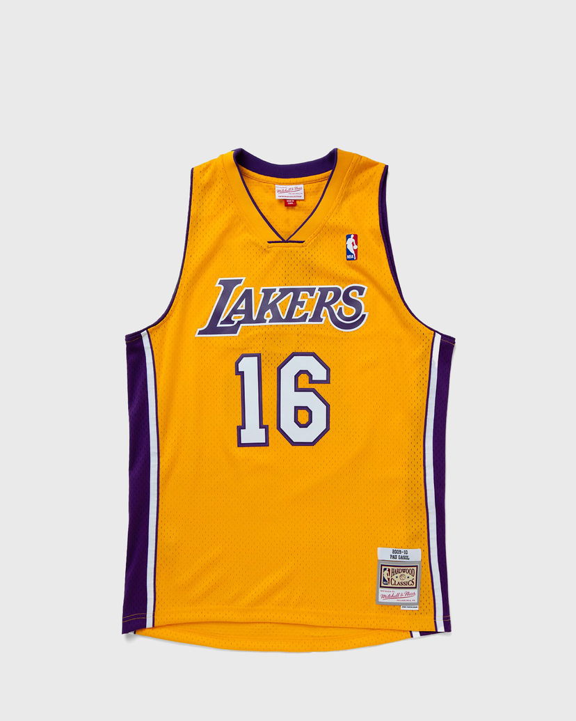 Dres Mitchell & Ness NBA SWINGMAN JERSEY LOS ANGELES LAKERS 2009-10 PAU GASOL #16 Rumena | SMJY7609-LAL09PGALTGD