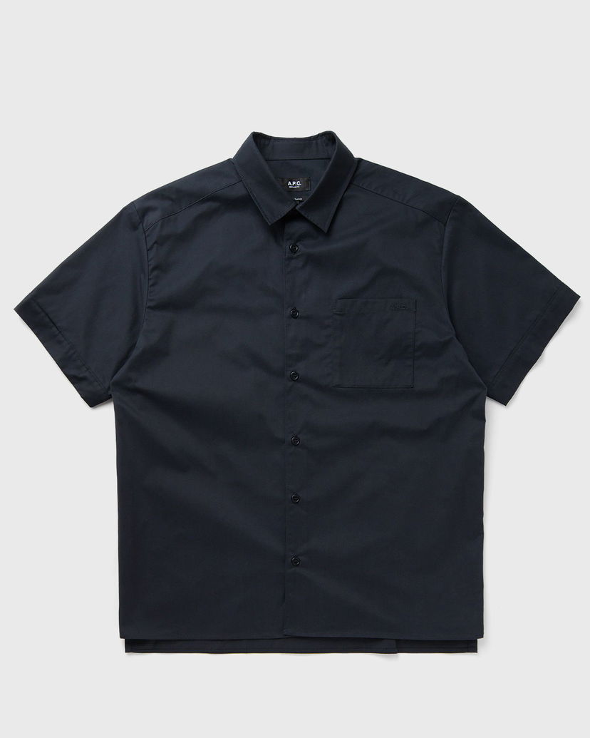 Srajce A.P.C. A.P.C. Ross Logo Short Sleeve Shirt Mornarica | COGZR-H12623-IAK