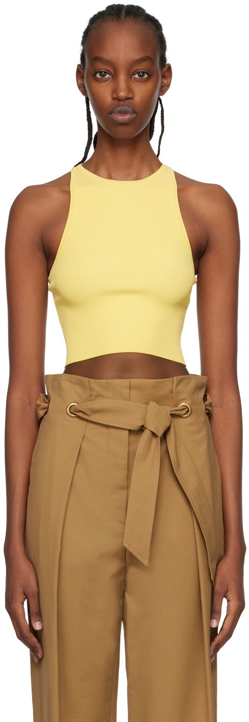 Krop-top Max Mara Max Mara Turku Sleeveless Knit Tank Top Rumena | 2313611938600