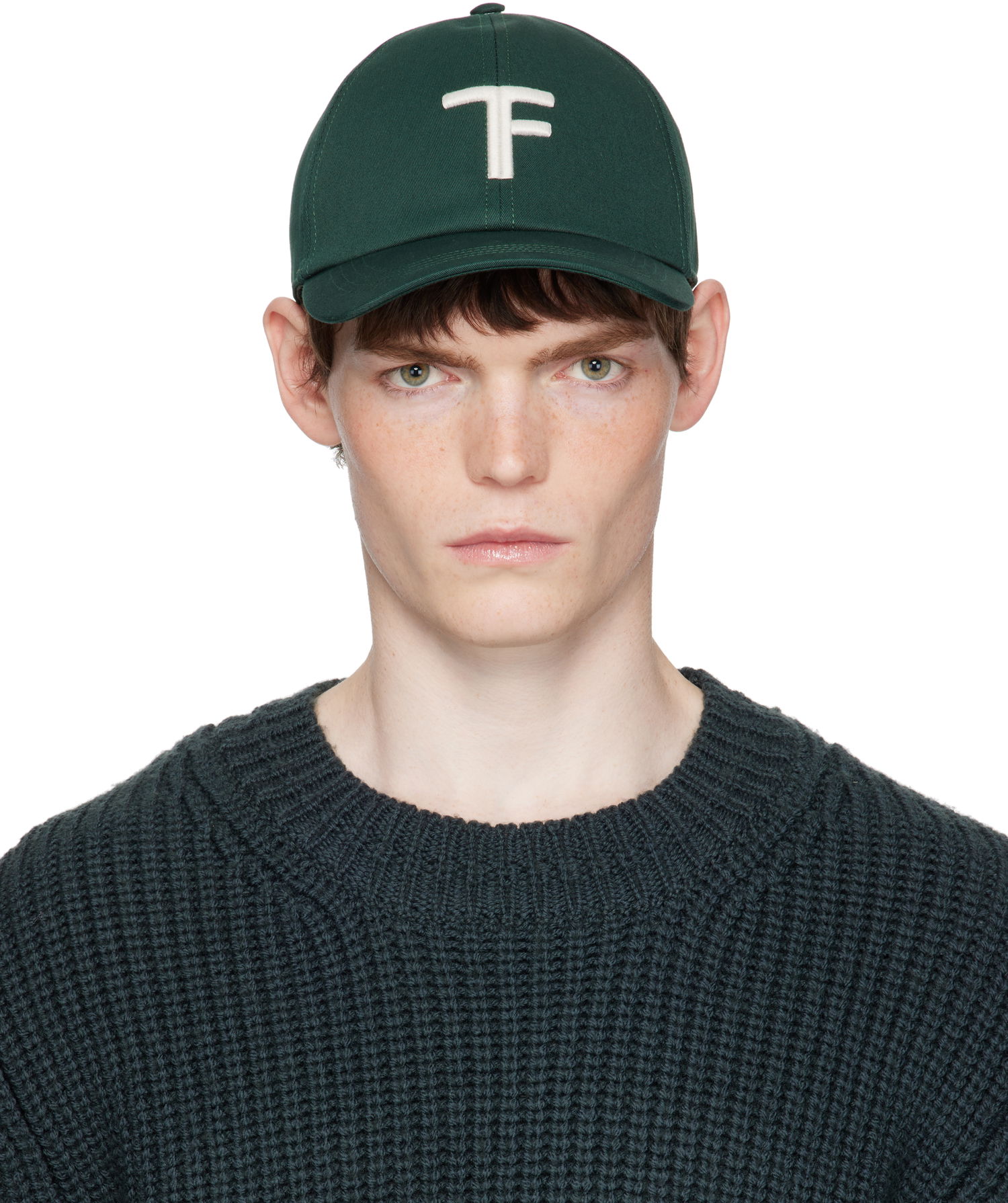 Kapa Tom Ford TOM FORD Brushed Cotton Baseball Cap Zelena | MH004-TCN057G, 0