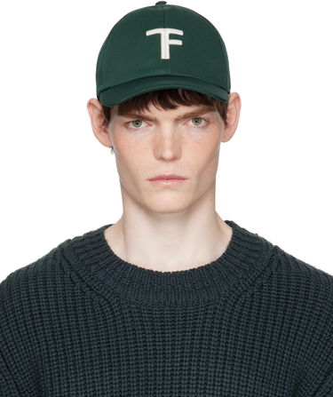 Kapa Tom Ford TOM FORD Brushed Cotton Baseball Cap Zelena | MH004-TCN057G, 0