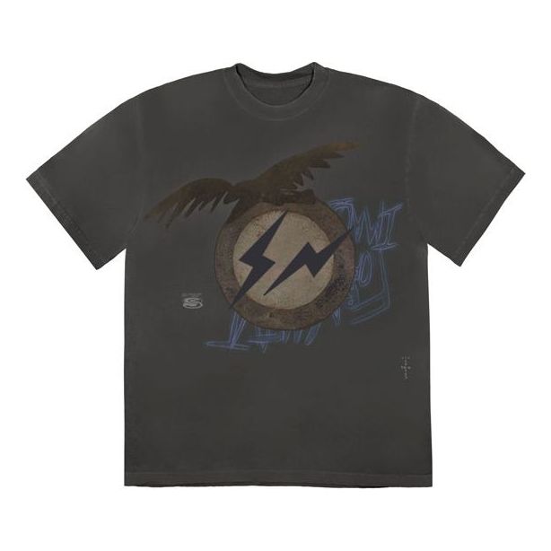 Majica Cactus Jack by Travis Scott Travis Scott Cactus Jack x Fragment Design Create Graphic T-Shirt Siva | CJFN-SS30