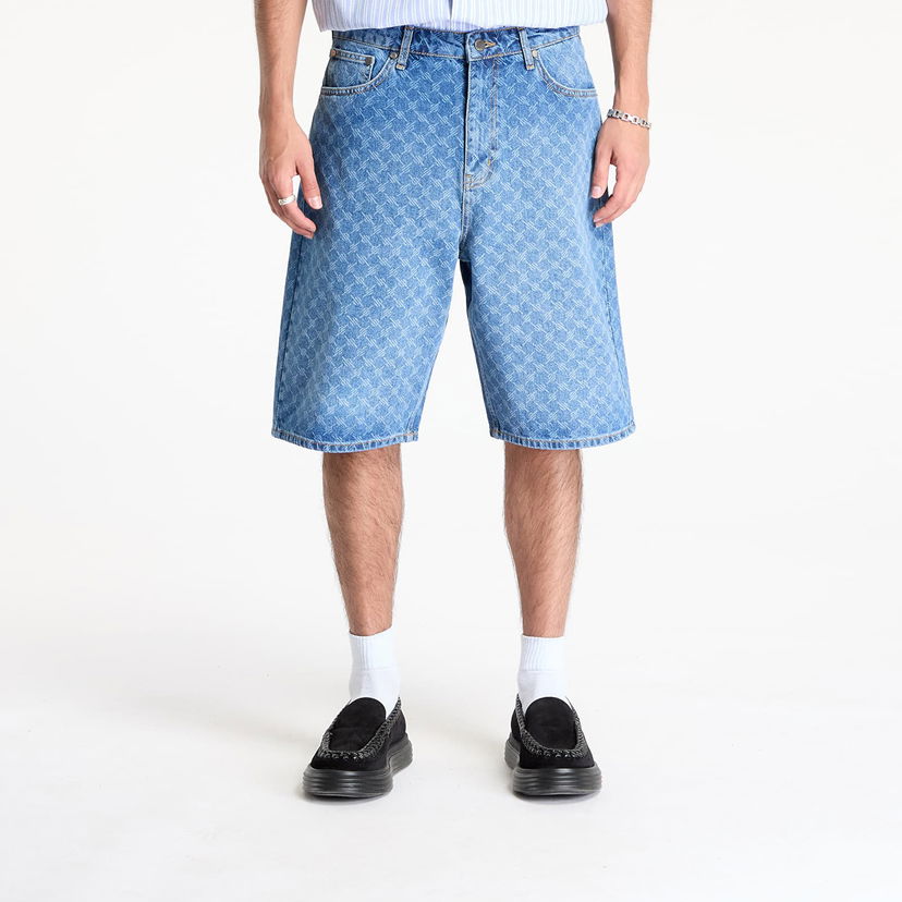 Kratke hlače DAILY PAPER Daily Paper Monogram Denim Shorts Modra | 2513057