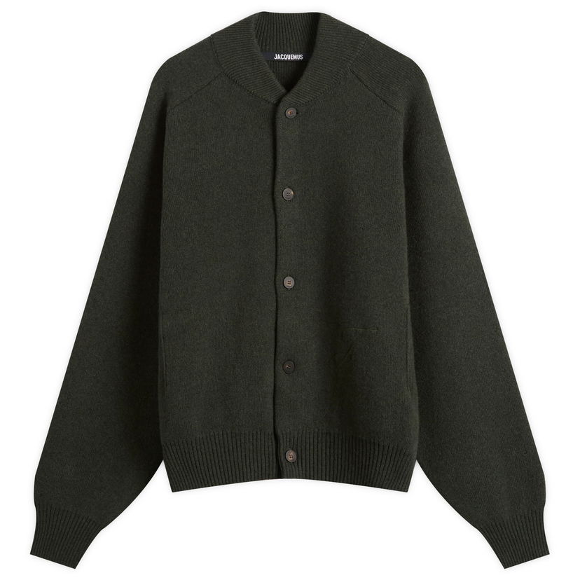 Pleteni pulover Jacquemus Wool Cashmere Knitted Bomber Jacket Črna | 25HCDM00567AK00278-580