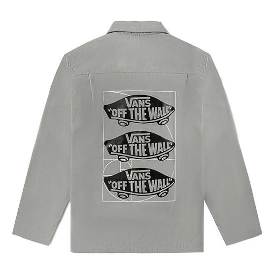 Vetrovka Vans Series Skateboard Logo Print Jacket Siva | VN0A5F5SSLV1