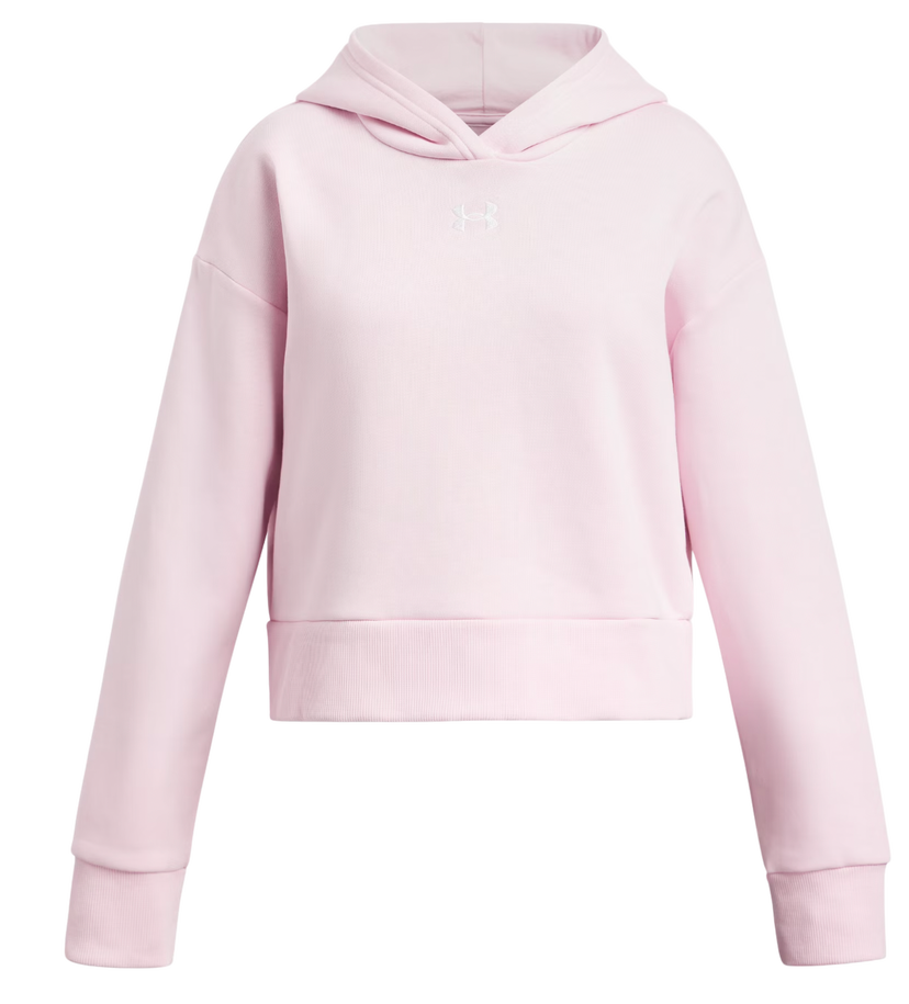 Pulover Under Armour Rival Fleece Cropped Hoodie Roza | 1379517-647