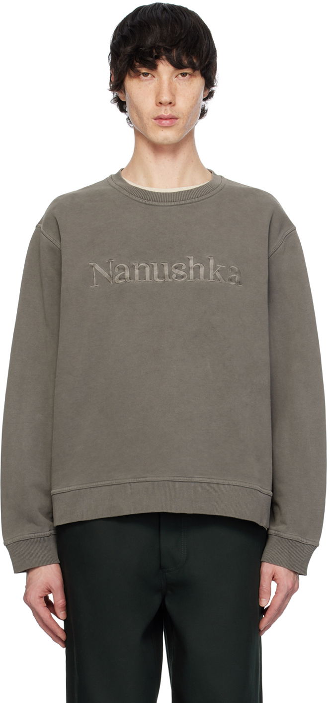 Pulover Nanushka Mart Sweatshirt Siva | NU23PFSW00795