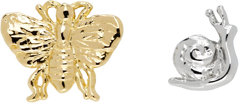 Zatiči Chopova Lowena Chopova Lowena Best Bugs Moth & Snail Stud Earrings Kovinski | 6578