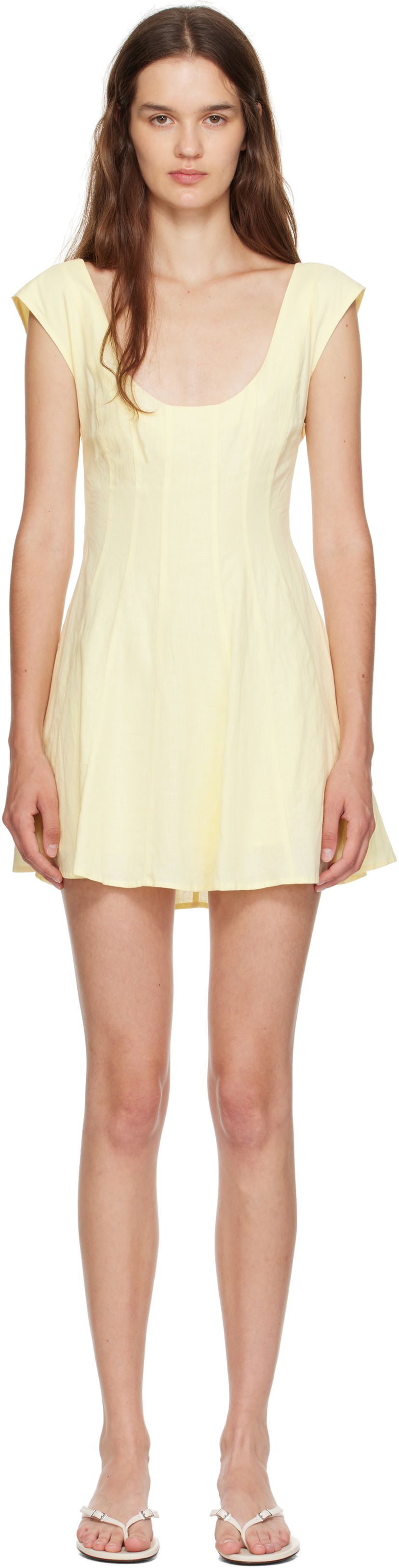 Obleke GUIZIO Guizio Leila Mini Dress Rumena | P25401W085