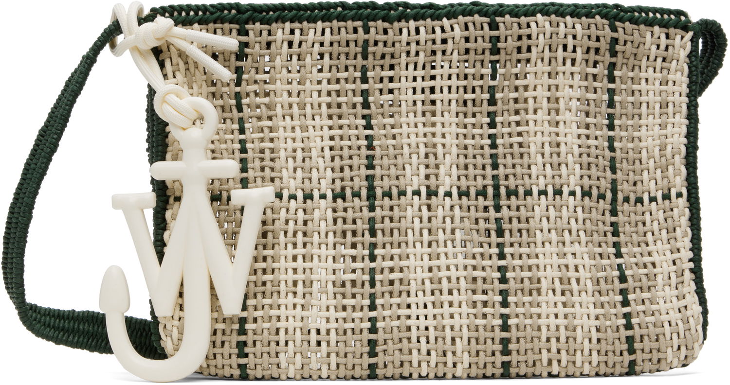 Torbica JW Anderson JW Anderson Checked Market Bag with Anchor Charm Bež | HB0720-FA0305, 0