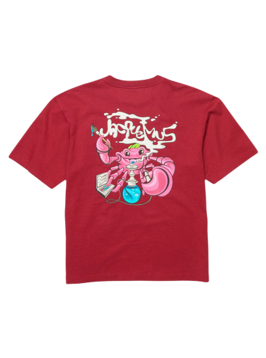 Majica Jacquemus Le Crabe Crab Logo Boxy Fit Print Crab Rdeča | 226JS063-2102-4BB
