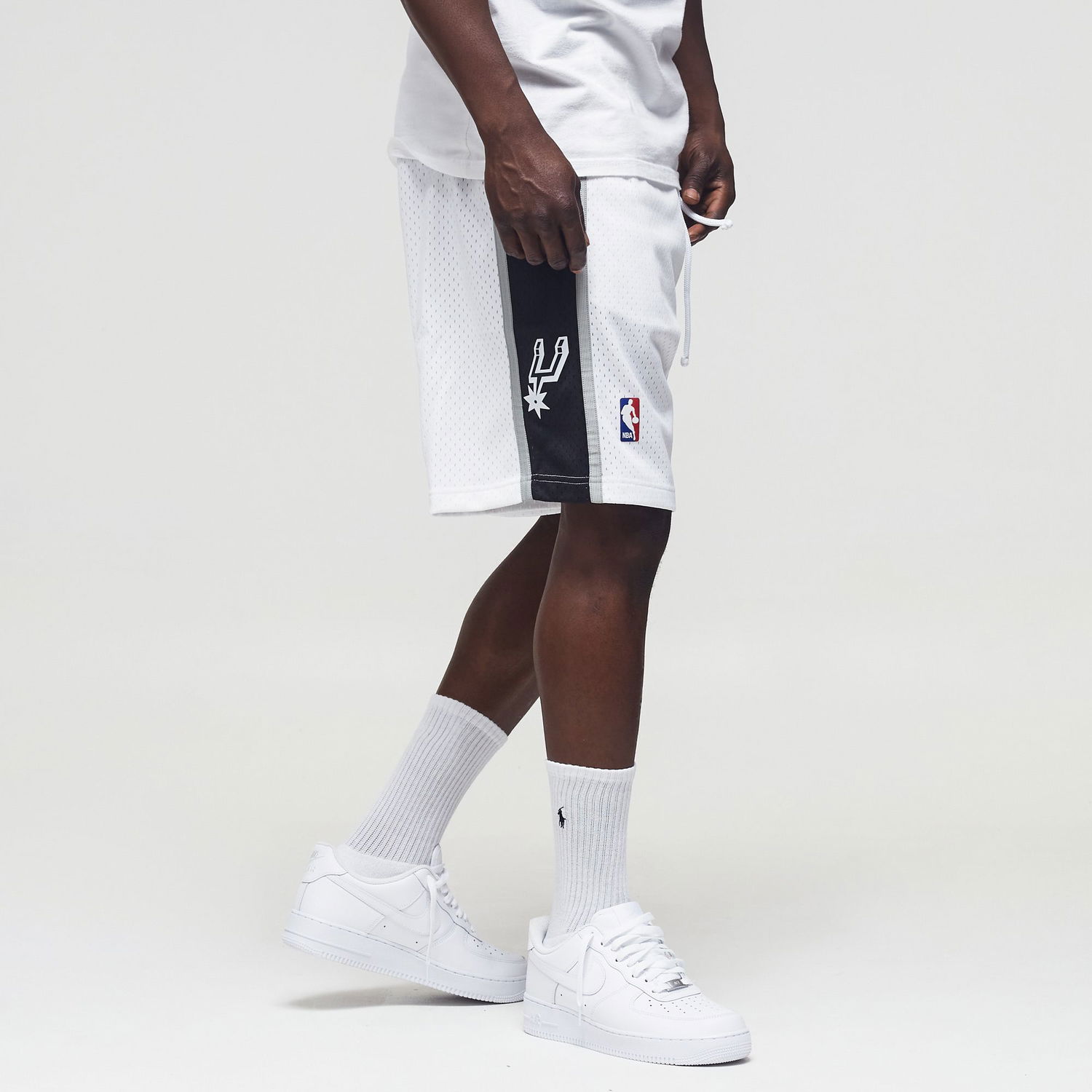 Kratke hlače Mitchell & Ness NBA Swingman Shorts San Antonio Spurs 1998-99 Bela | SMSHCP19232-SASWHIT98, 1