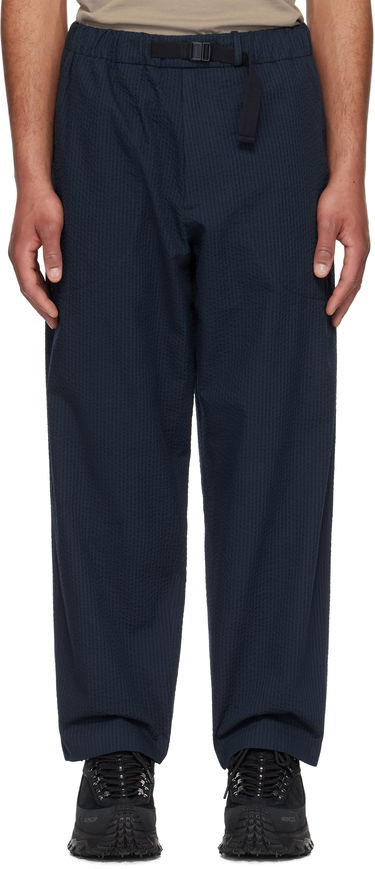 Hlače Moncler Moncler Seersucker Belted Trousers Mornarica | K10912A00038598JC, 0