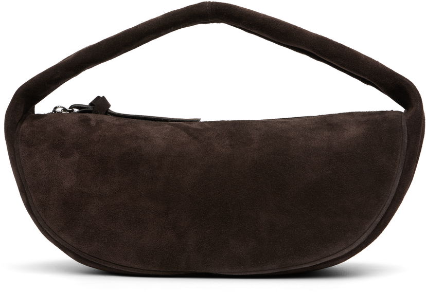 Torba za čez ramo BY FAR BY FAR Cush Suede Shoulder Bag Rjava | MWBSB005KL009BR054PL