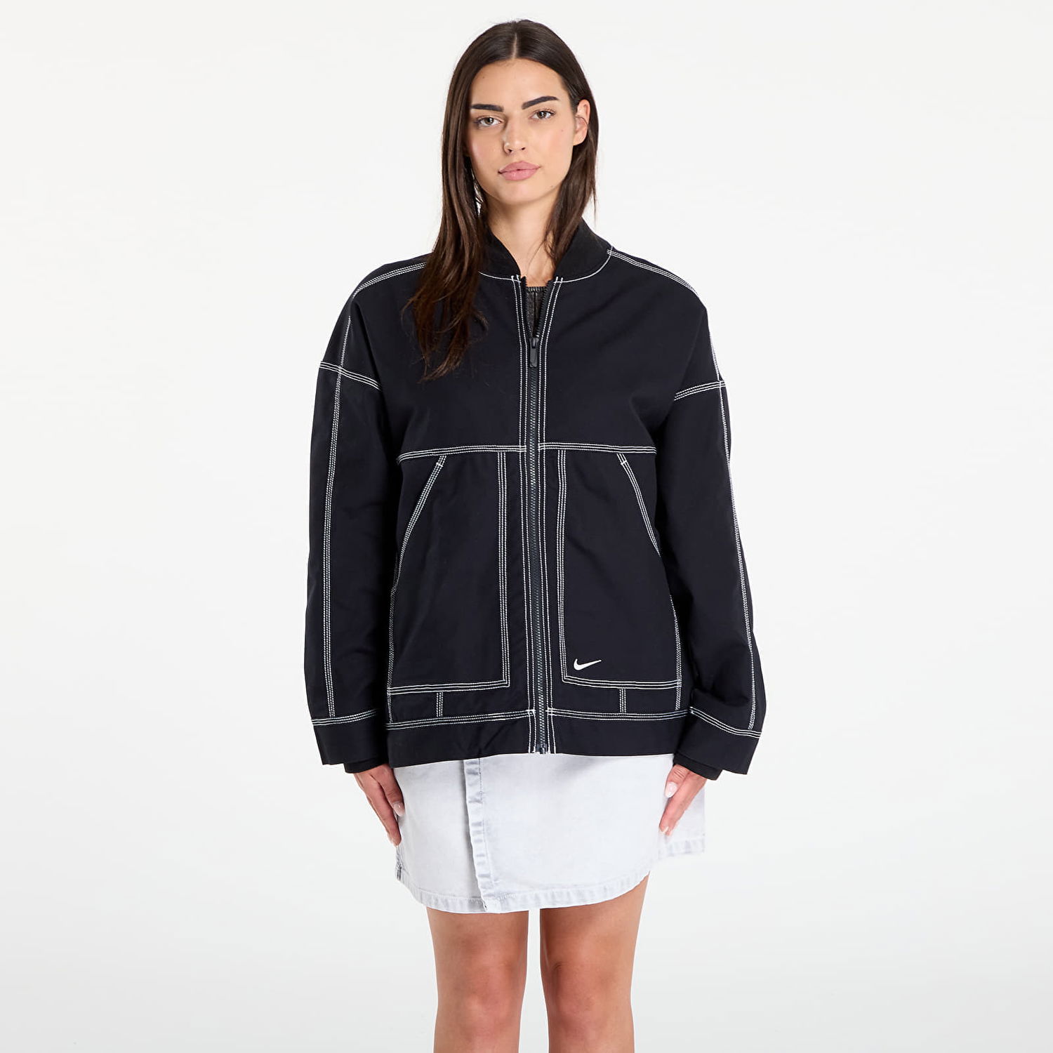 Jakna Nike Sportswear Oversized Graphic Cargo Jacket Črna | IB2037-010, 0