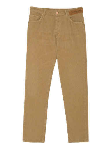 Hlače Palm Angels Logo Regular 5 Pocket Pant Bež | PMYA012F21DEN0016161