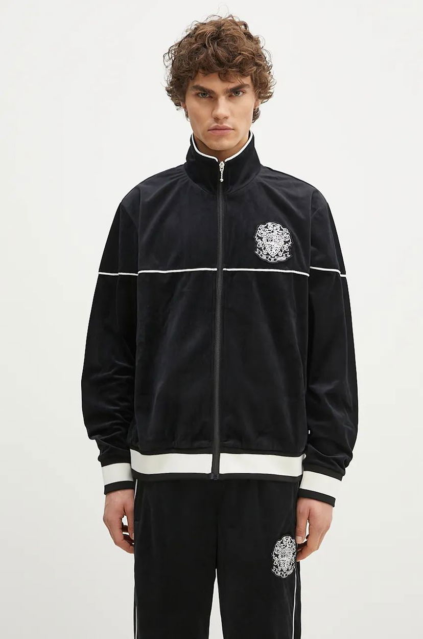 Pulover BILLIONAIRE BOYS CLUB Velour Track Top With Application Črna | B24342