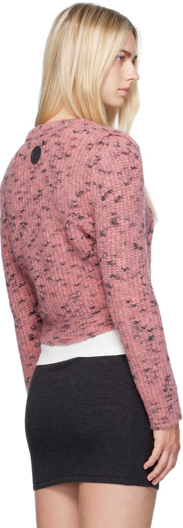 Pleteni pulover Moschino Cable Knit Cardigan Roza | 242K10904, 2