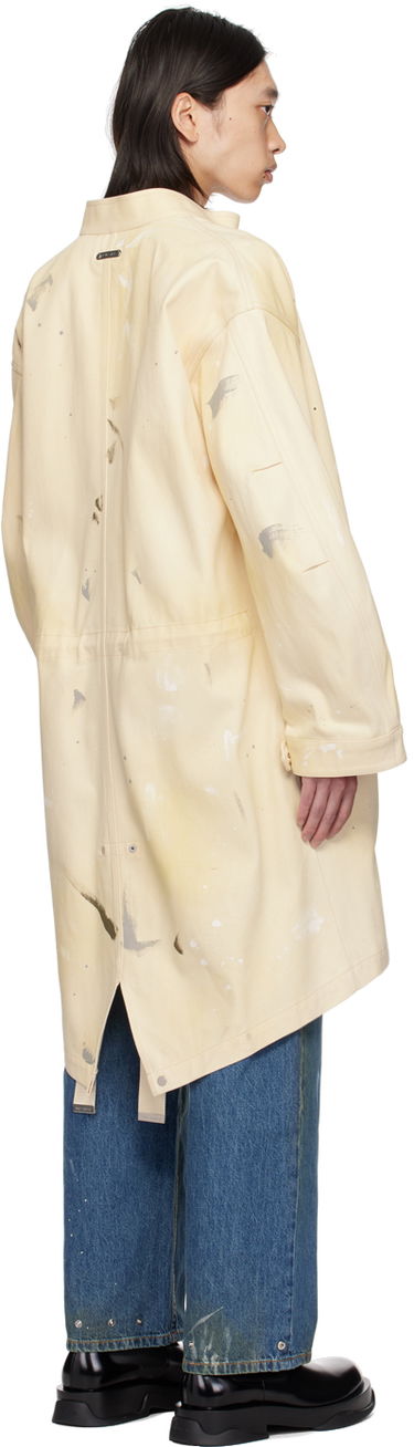 Dežni plašč Helmut Lang Painted Denim Long Coat Bež | O05DM499, 2