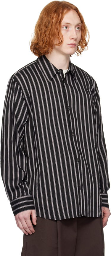 Srajce Studio Nicholson Studio Nicholson Striped Button-Down Shirt Črna | VIEW SNM - 1126, 1
