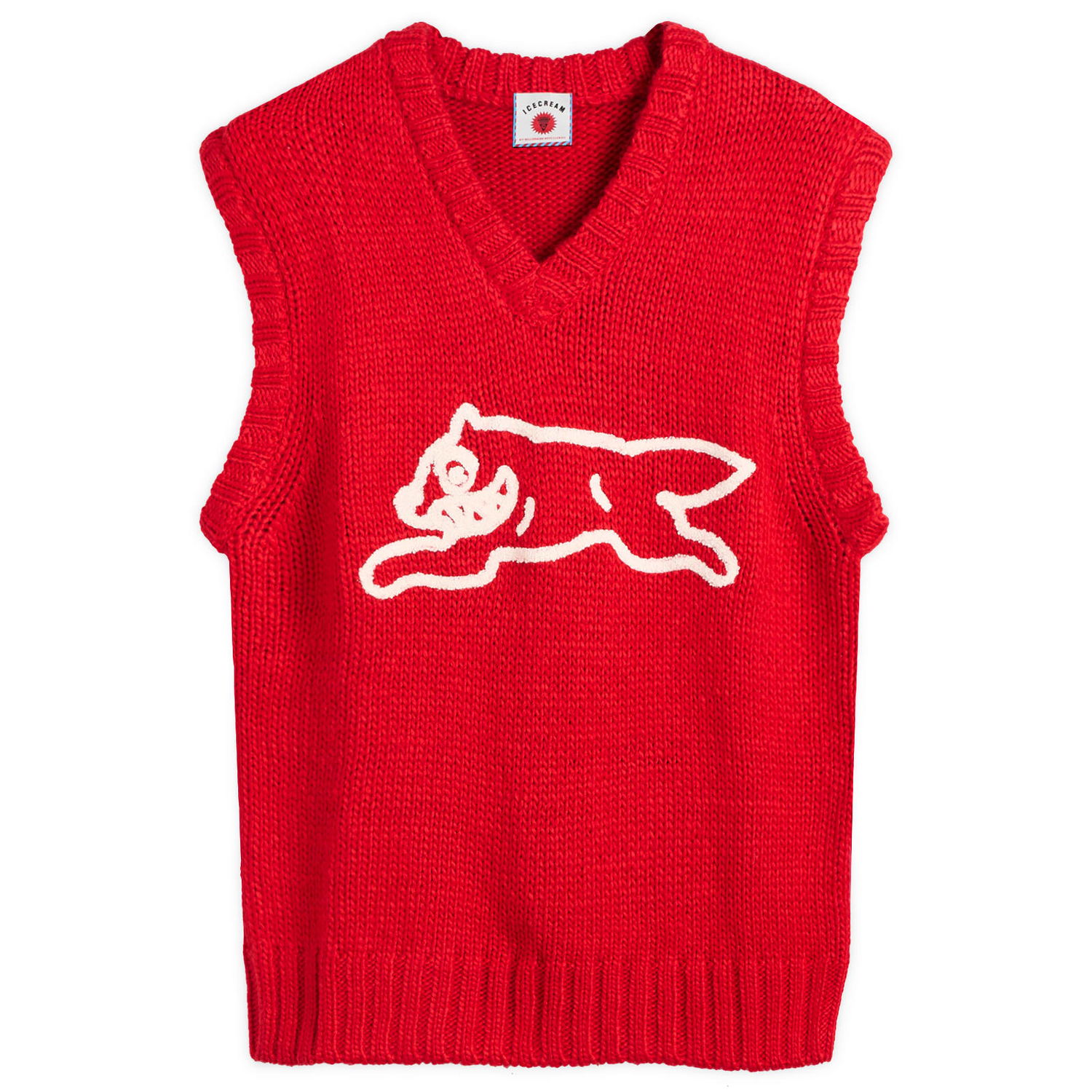 Telovnik BBC IceCream Running Dog Knit Vest, Size Large Rdeča | IC25331-RED, 0
