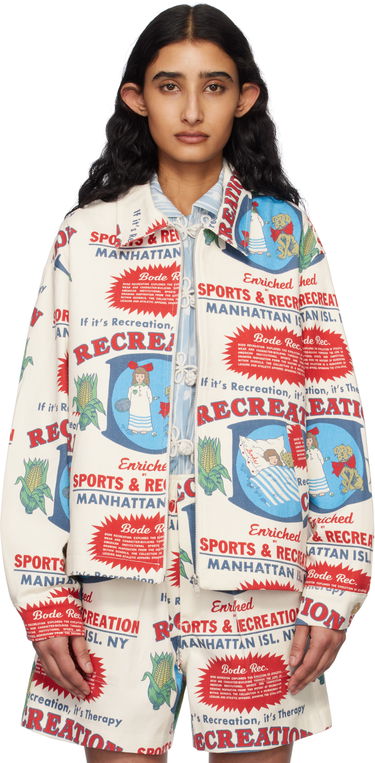 Jakna Bode Bode Enrichment Printed Jacket Bela | MRS25JA015, 0
