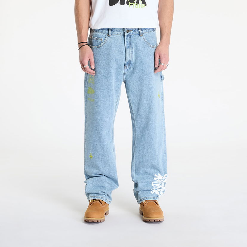 Kavbojke Footshop Spiritual Gangster Denim Pants Modra | FTSHP_393