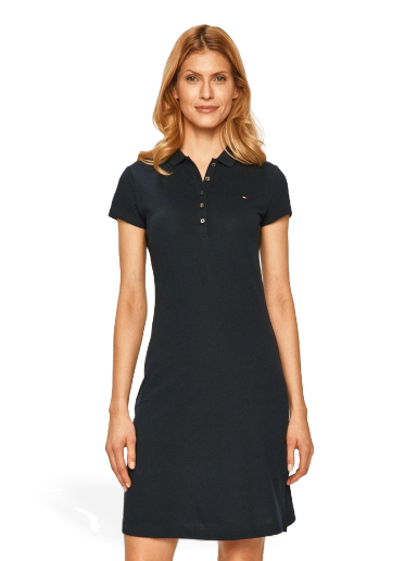 Obleke Tommy Hilfiger Heritage Slim Fit Polo Dress Črna | WW0WW24973.NOS