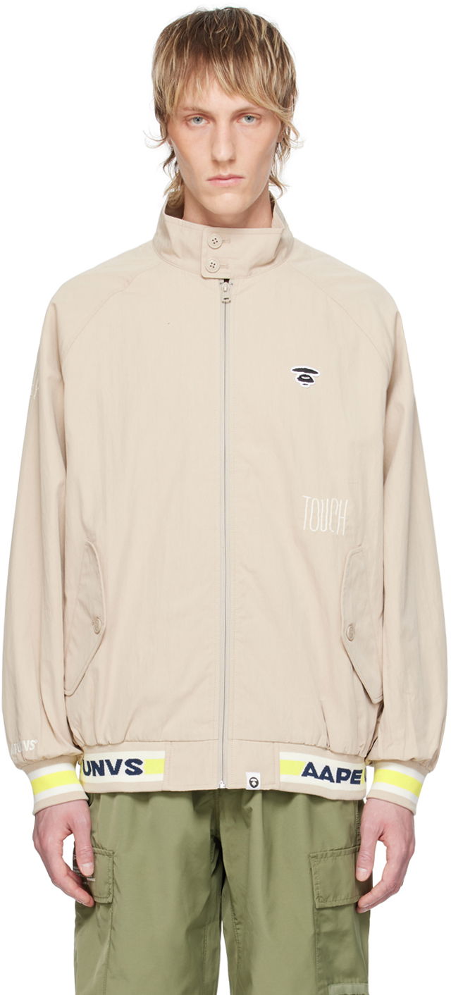 Bomber jakna AAPE by A Bathing Ape AAPE by A Bathing Ape Lightweight Bomber Jacket Bež | AAPLJM7643XXMBGE